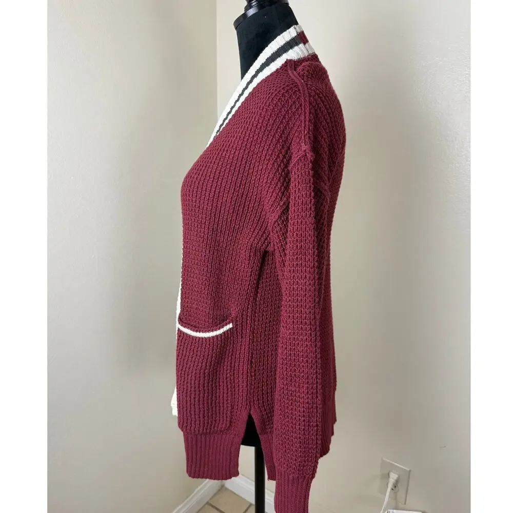 Universal Thread Burgundy Open Front Cardigan - XS - NWT - Picture 3 of 8